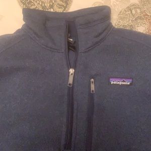 Navy tweed Patagonia quarter zip fleece